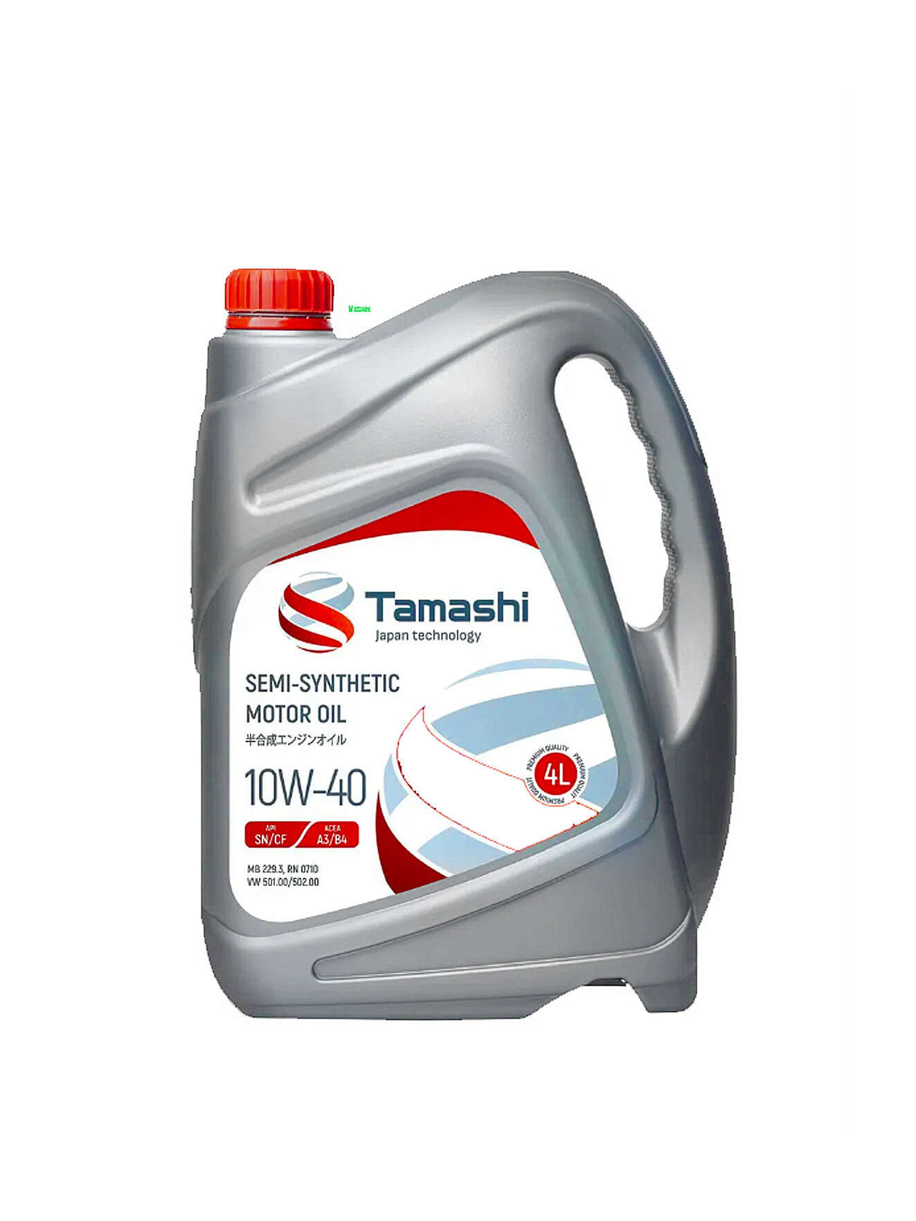 Моторное масло TAMASHI SAE 10W-40, 4 л (полусинтетика, A3/B4)