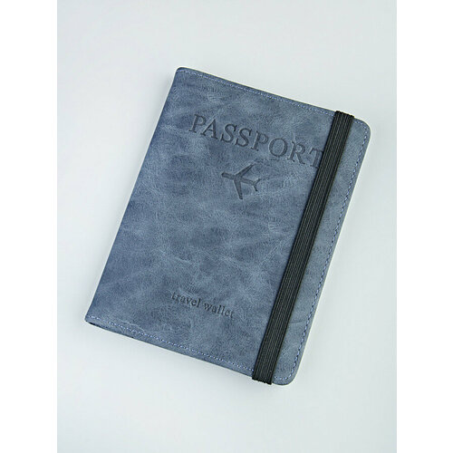 фото Обложка для паспорта documen1smax, экокожа, отделение для карт, синий ryzenbaks