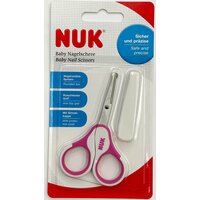 Ножницы для новорожденных Nuk розовые (с колпачком)