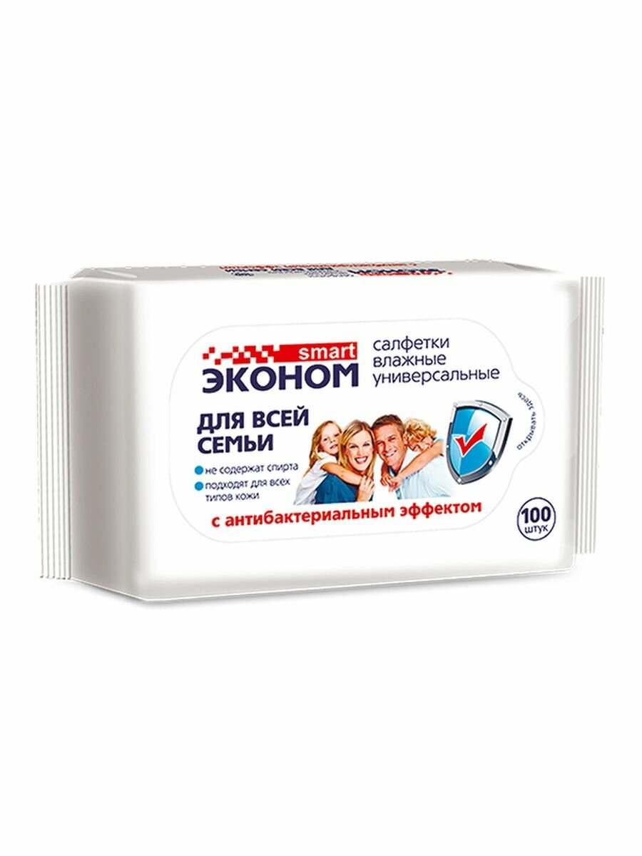 фото Салфетки влажные антибактериальные 100 шт