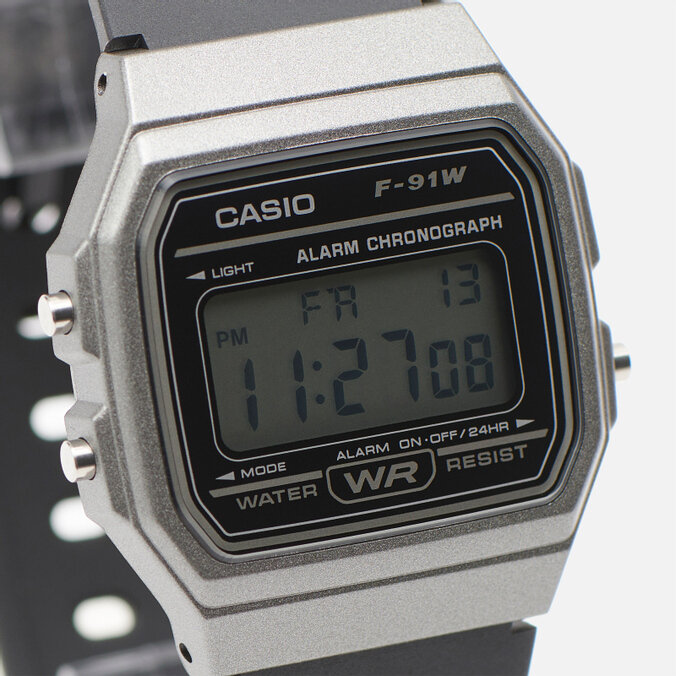 Наручные часы CASIO F-91WM-1B, серый, серебряный - фотография № 14