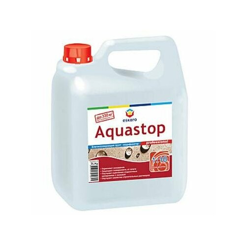 фото Грунт влагоизолятор (грунтовка) eskaro aquastop professional 3 л концентрат 1:10