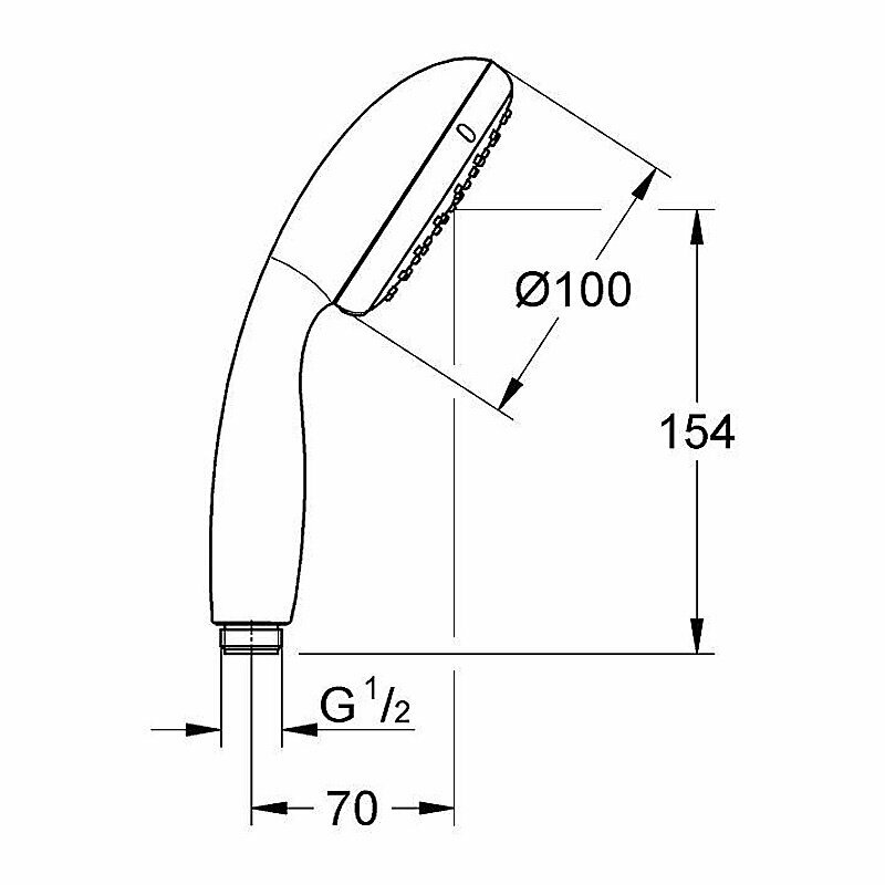 Лейка для душа VitalioStart 1 режим GROHE - фото №4