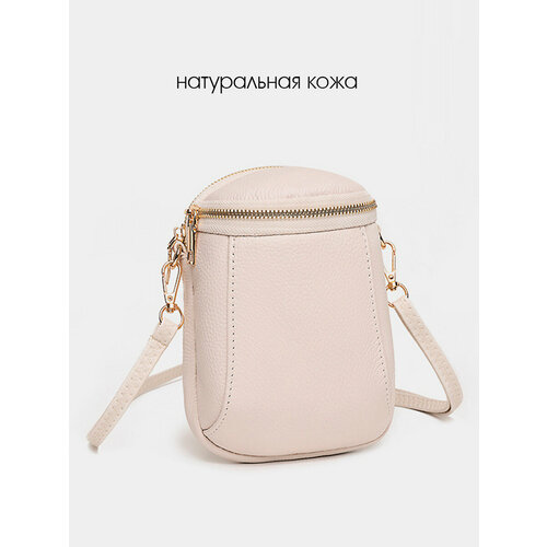 фото Сумка кросс-боди , фактура зернистая, белый сумкаклатч