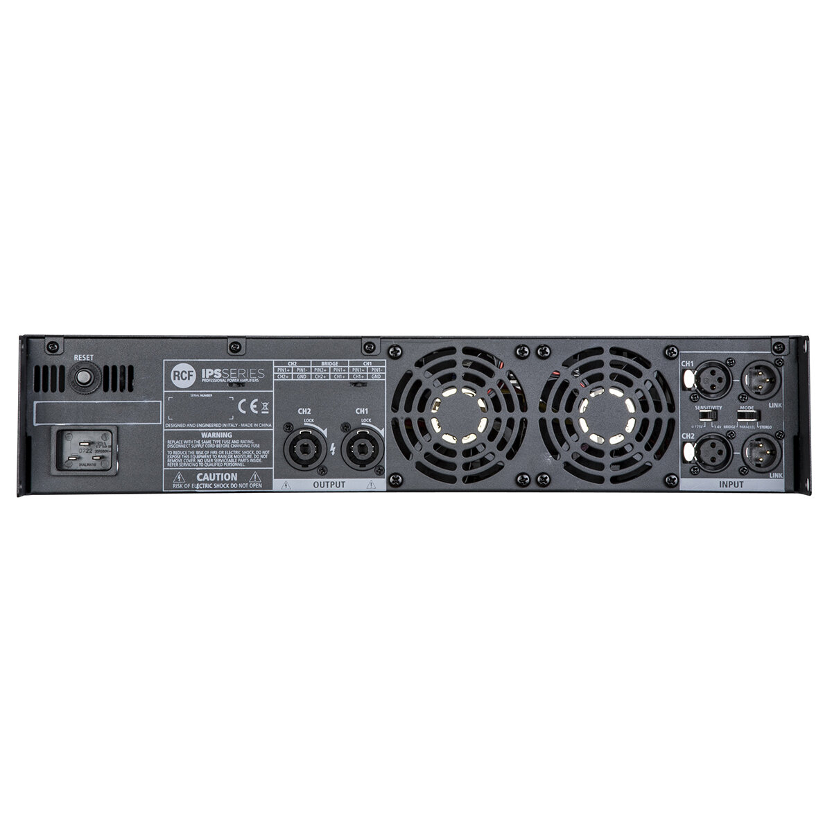 RCF IPS 700 (12135087) Усилитель мощности, класс AB, 2 x 250 Вт RMS/4 Ома, 2 x 150 Вт RMS/8 Ом.