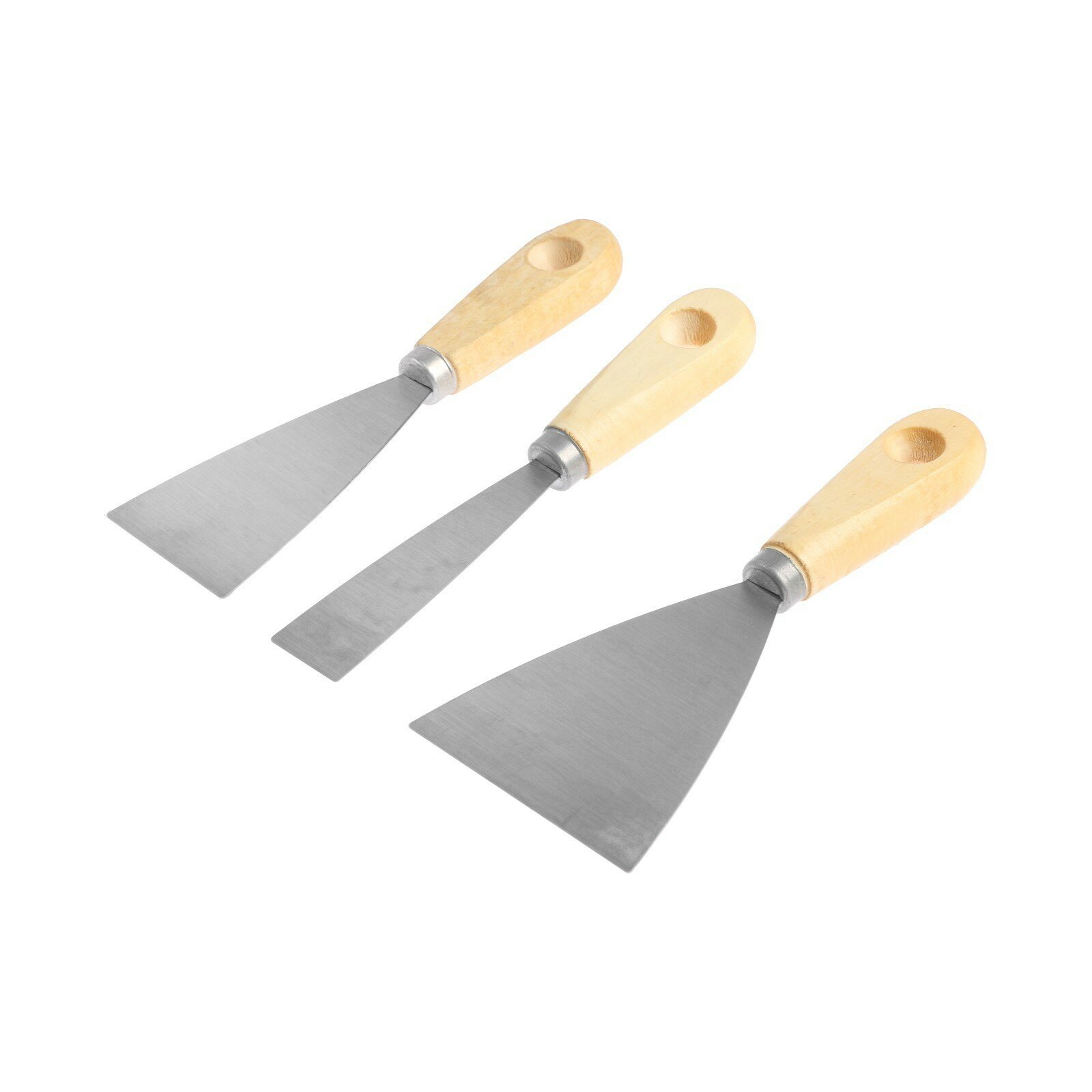 фото Набор шпателей, деревянная рукоятка, 25-50-80 мм, 3 шт.