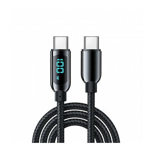 Кабель Ks-is USB-C USB-C PD 100Вт LED (KS-580B-2) 2м черный кабель usb c m magsafe 2 f ks is ks 806gen2 w 2 2м