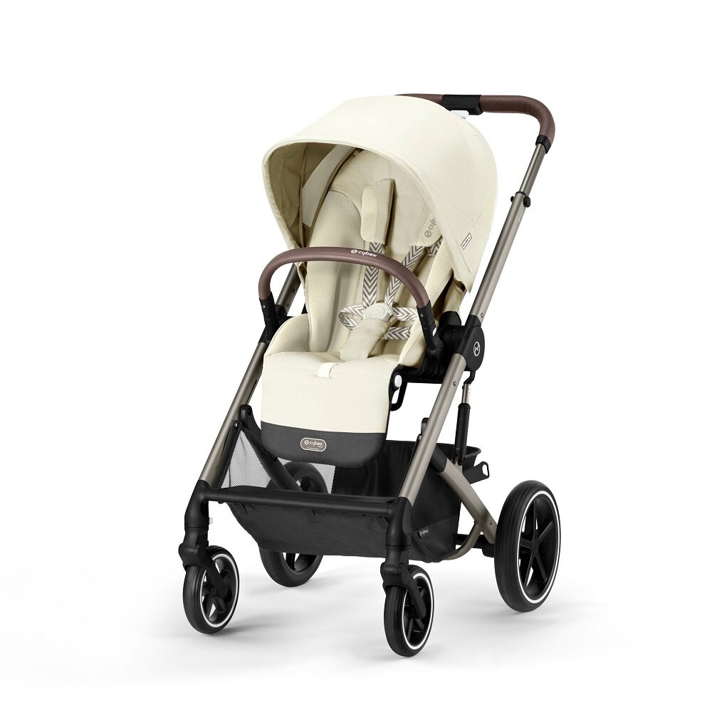 Коляска прогулочная Cybex Balios S Lux TPE Seashell Beige с дождевиком и бампером