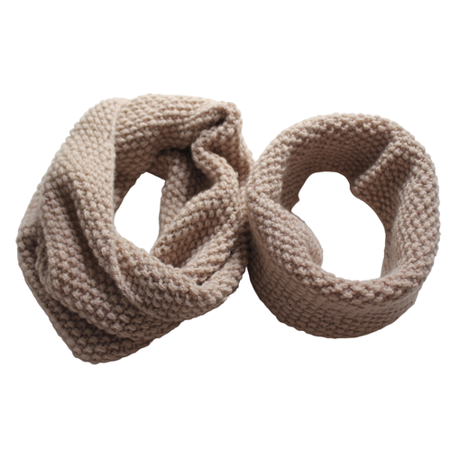 Снуд , шерсть, вязаный, бежевый