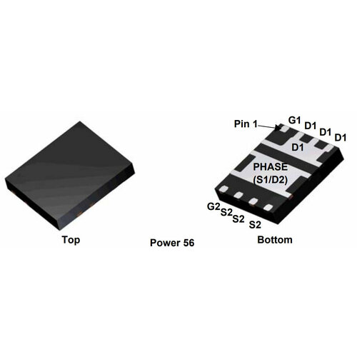 Микросхема FDMS3600S N-Channel MOSFET 25V 30A POWER56