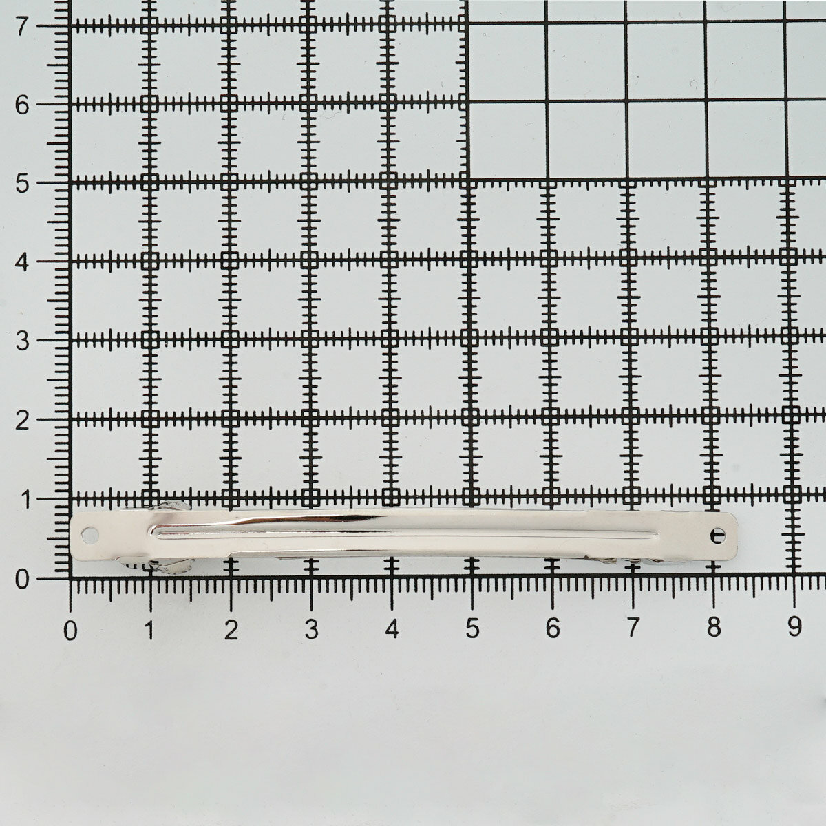Основа для заколки автомат, 8 см*5 мм (±1 мм), 2 шт, металл, Astra&Craft — фото 1