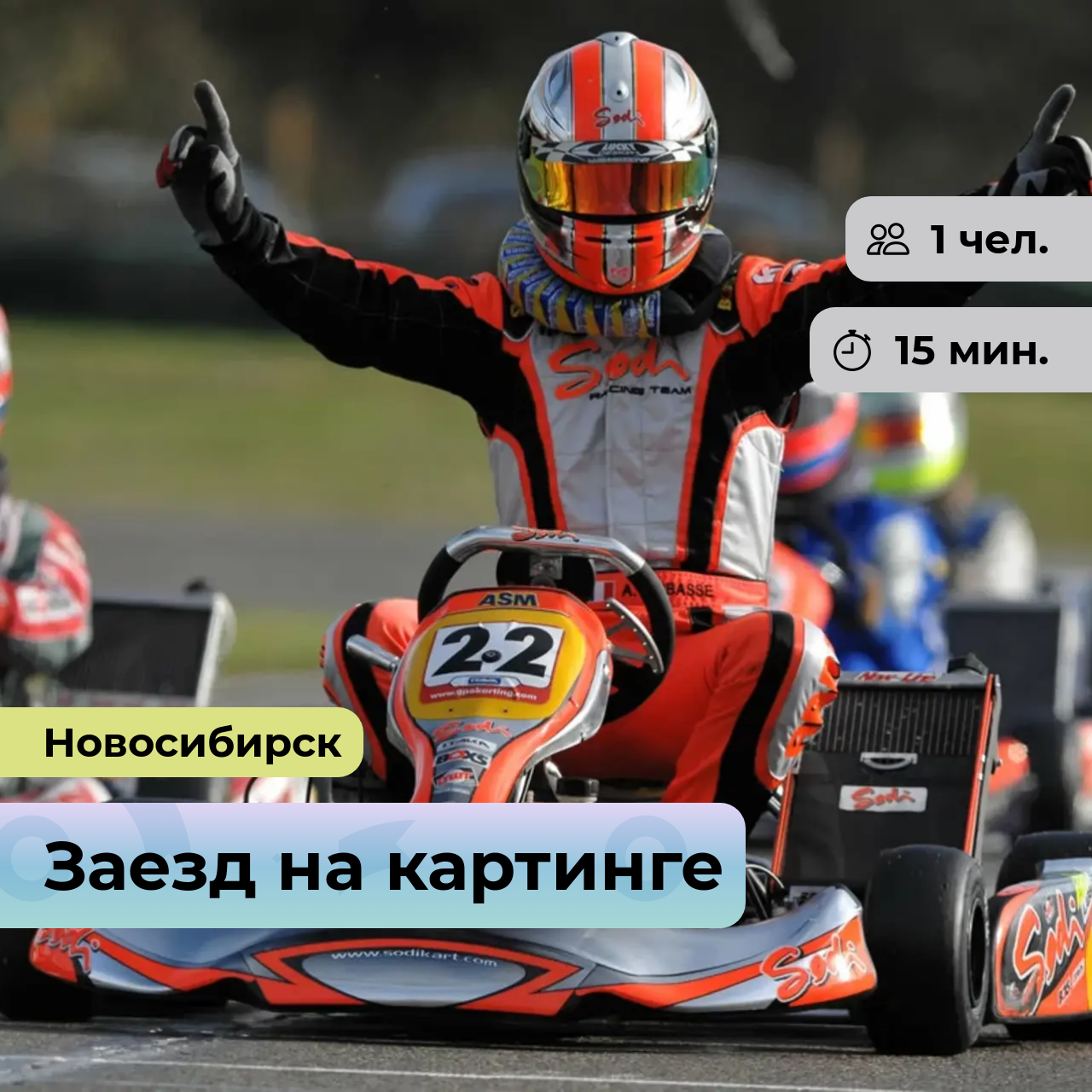 Подарочный сертификат bonodono Заезд на картинге RiMO EVO6 «Почувствуй скорость.» г. Новосибирск