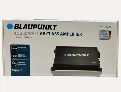 Изображение товара Усилитель звука для автомобиля BLAUPUNKT 4-канальный мощность 4х260 Вт