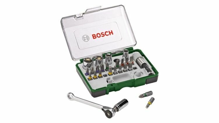 Набор бит с ключом-трещоткой Bosch 27 предметов