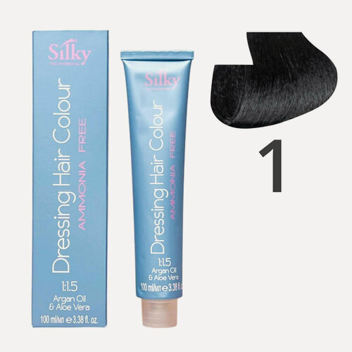 Изображение товара Краска для волос безаммиачная Silky Dressing Haircolor 1 Черный, 100 мл