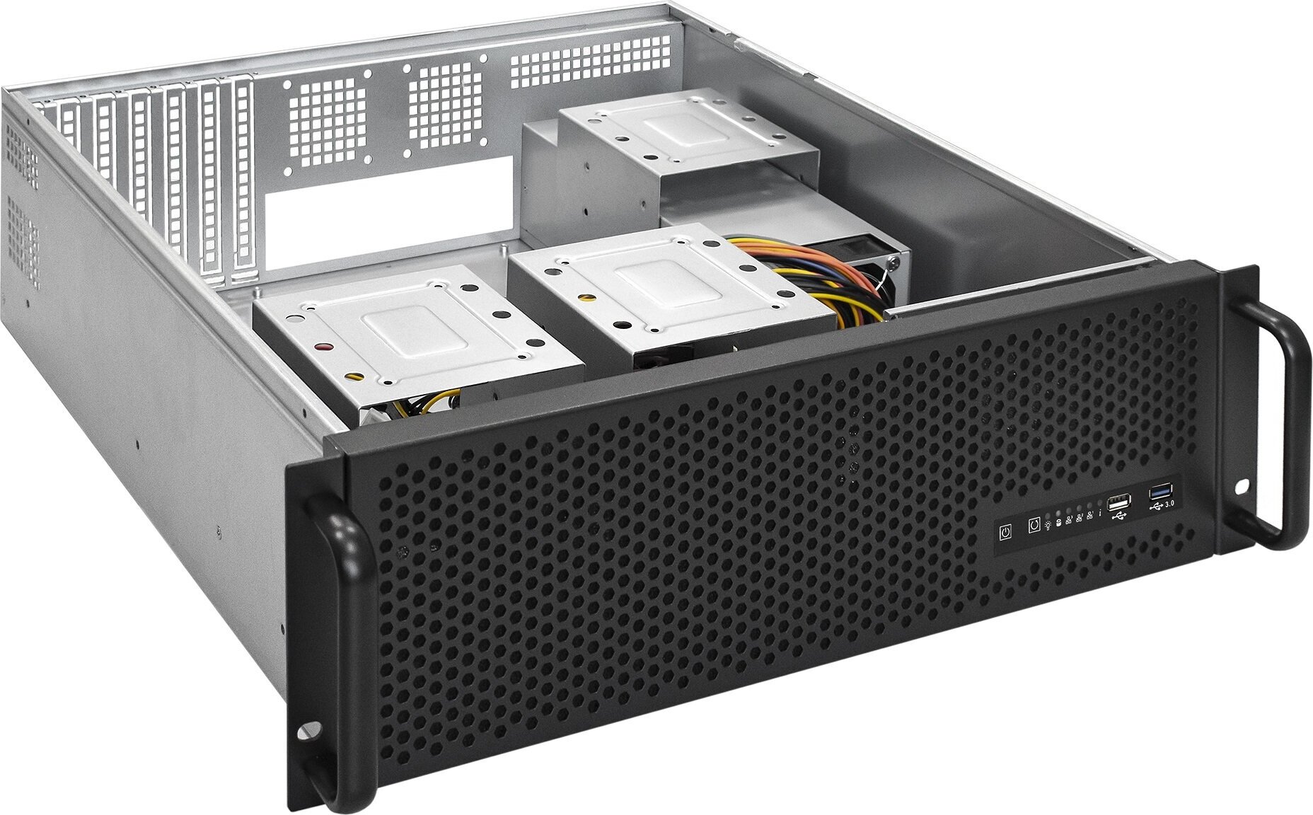 Серверный корпус ExeGate Pro 3U450-12 (EX298410RUS) черный RM 19" 3U глубина 450 БП 2U-700ADS