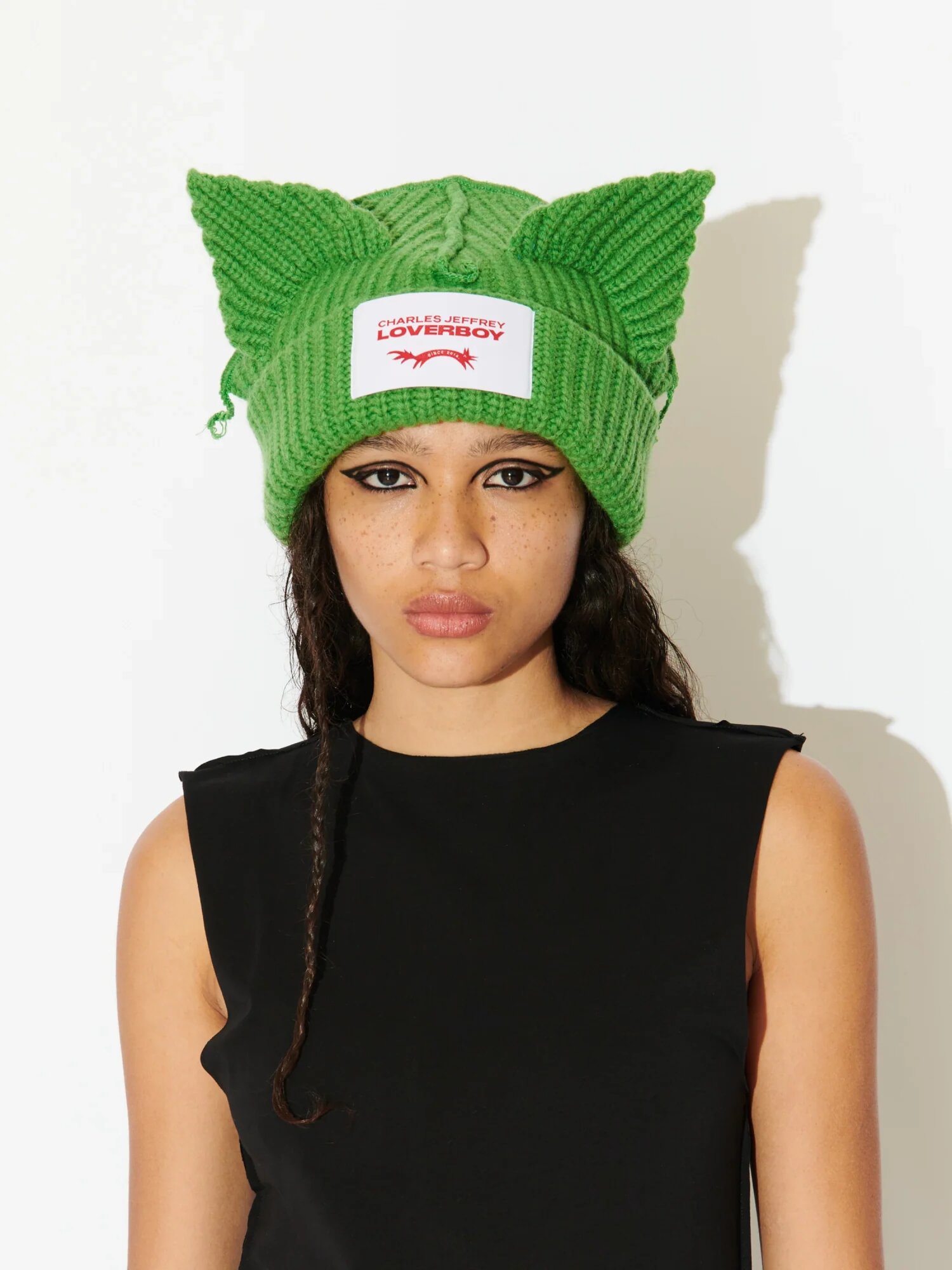 Шапка-бини Charles Jeffrey Loverboy Chunky Ears для мужчин и женщин, размер OneSize, зеленый — фото 1