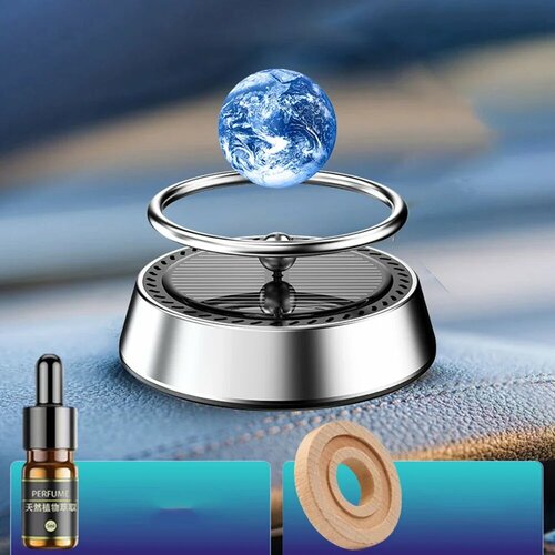 Вращающийся на солнечной батарее автомобильный освежитель воздуха автоматический освежитель воздуха вращающийся межзвездный шар автомобильный дезодорант декор интерьера автомобиля домашний декор 903₽