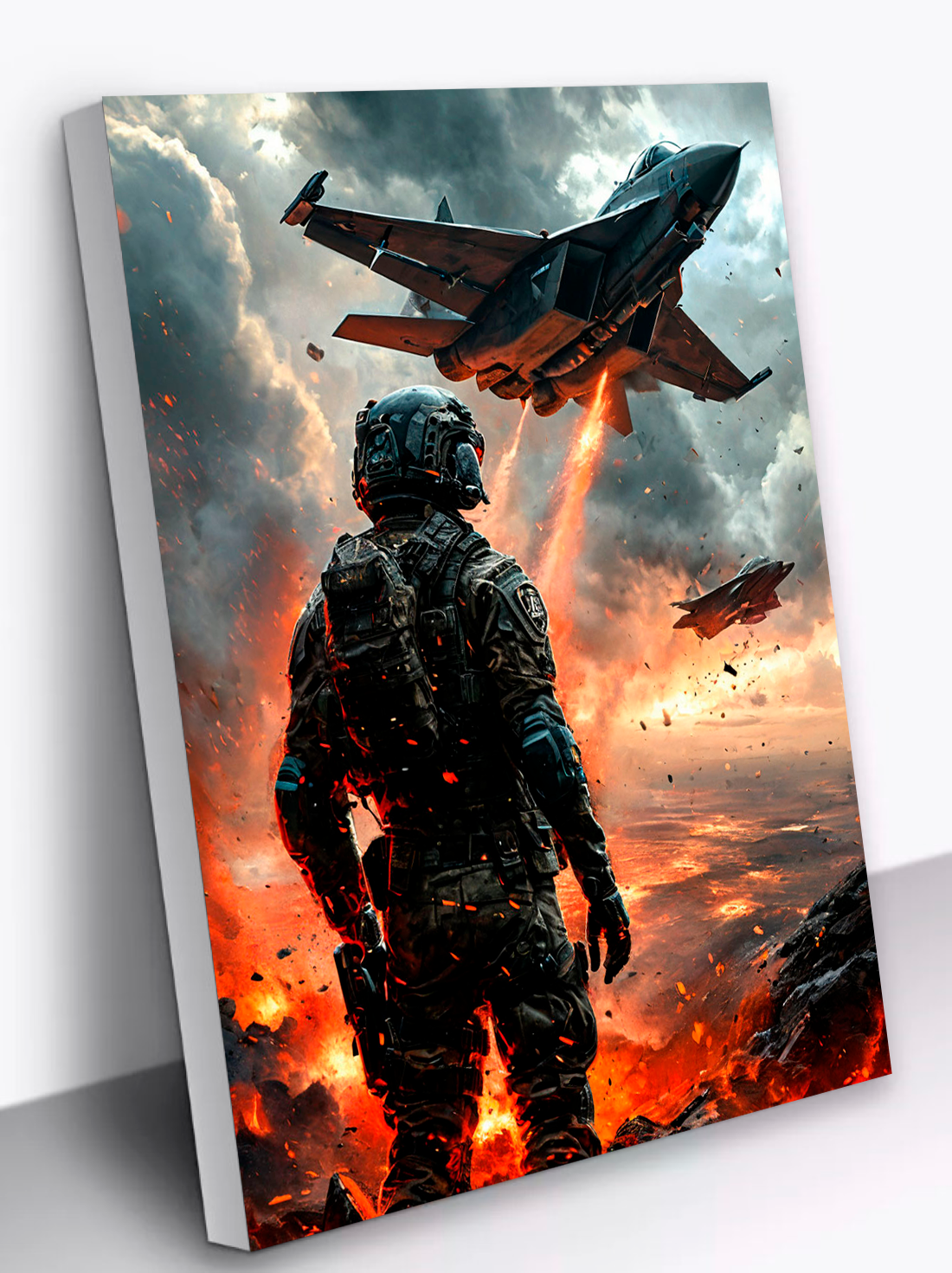 Картина на стену для интерьера "Бой" 40х50 см, холст на подрамнике, InterHobby