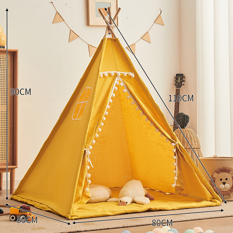 Детская палатка Amazon Home "Индийский открытый замок" 1,1 м, желтая