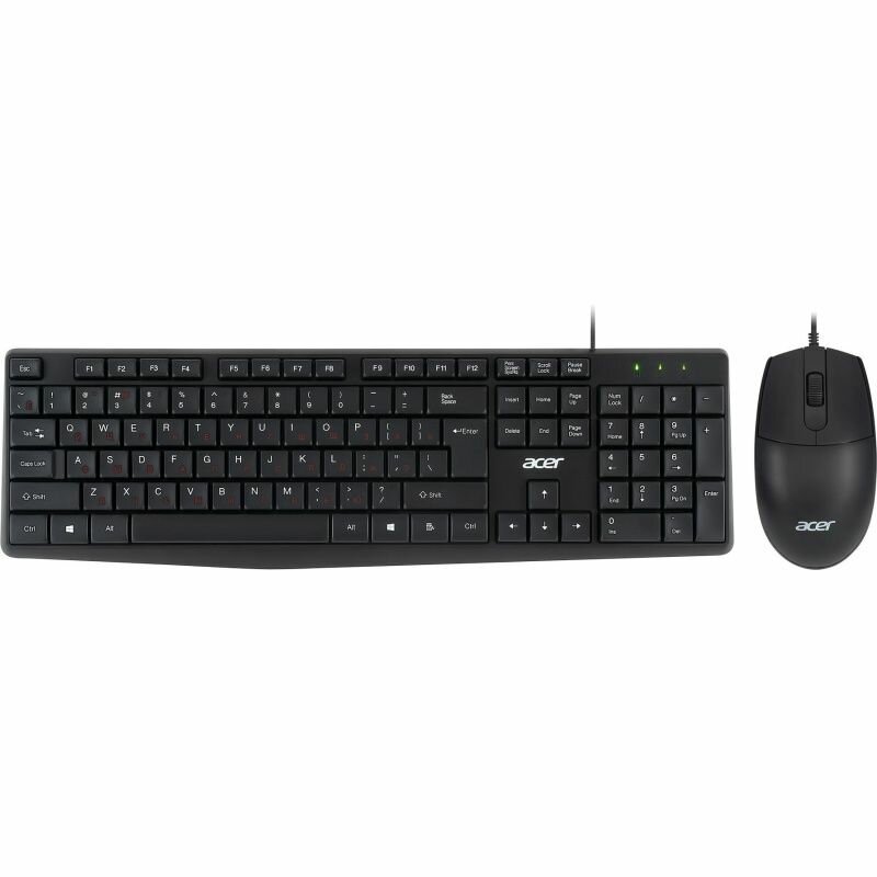 Клавиатура и мышь Acer Черные, OMW141, USB (ZL. MCEEE.01M)