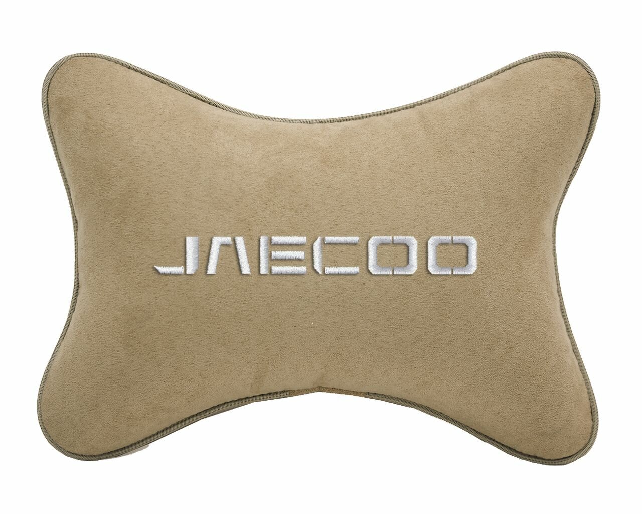 Подушка на подголовник алькантара L.Grey с логотипом автомобиля JAECOO