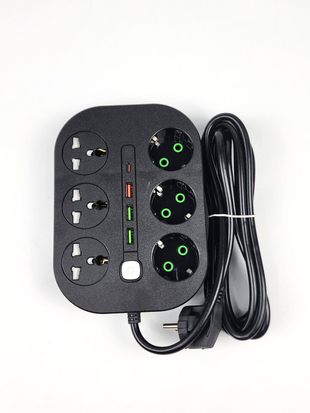 Многофункциональный сетевой фильтр 6 розеток + 4 USB, с защитой от перенапряжения