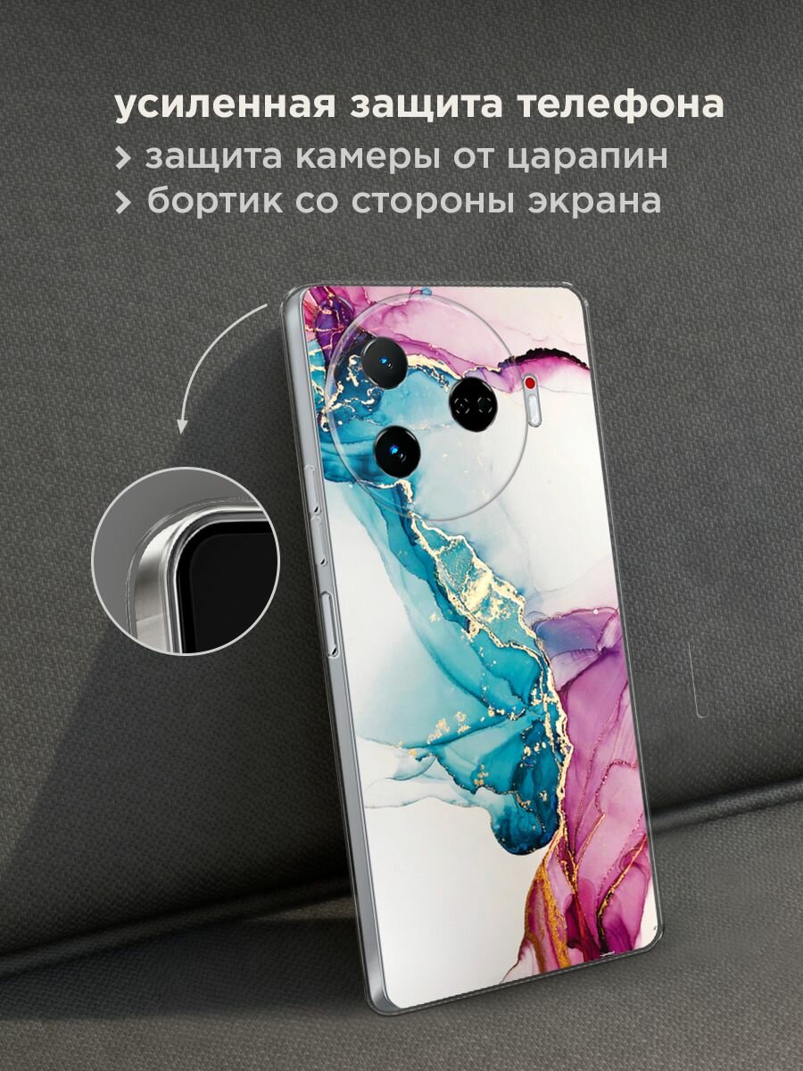 Чехол на Tecno Camon 30 Pro 5G / Текно Камон 30 Про 5G с принтом "Розовые разводы рисунок" — фото 1