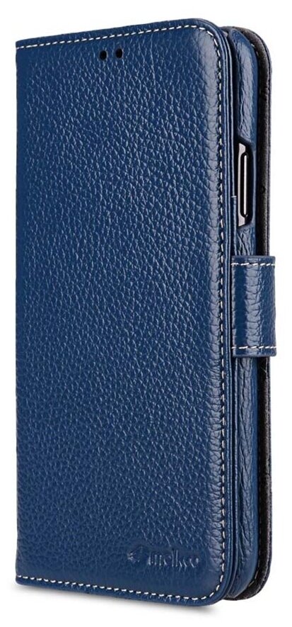 Кожаный чехол книжка Melkco для Apple iPhone Xr - Wallet Book Type, темно-синий