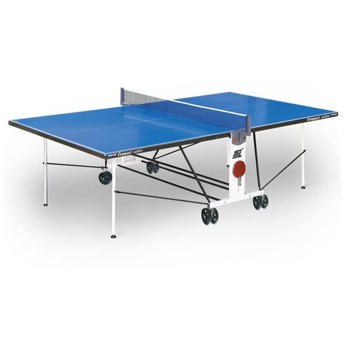 Стол для улицы всепогодный Start Line Compact Outdoor LX синий 274х152.5х76 теннисный стол start line compact outdoor lx