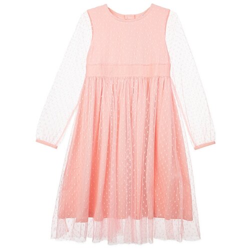 фото Платье playtoday размер 152, розовый/серый
