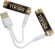 Аккумуляторные батарейки NiZn AAA 1.6V 500 mWh с USB type-C кабелем, 2 штуки