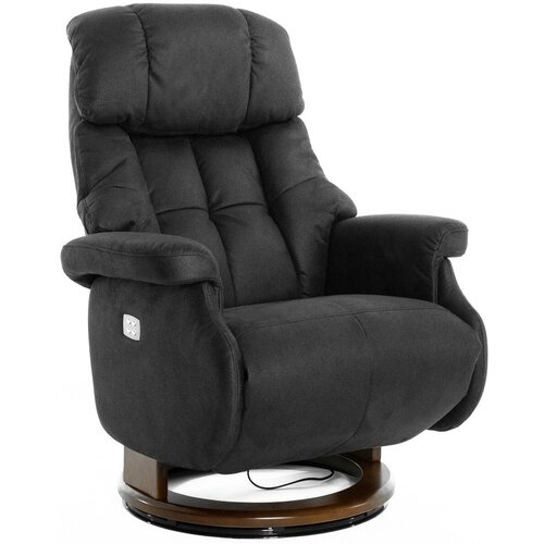 Кресло электрореклайнер Falto Relax Lux Electro S16099RWB - темно-серое (нубук)