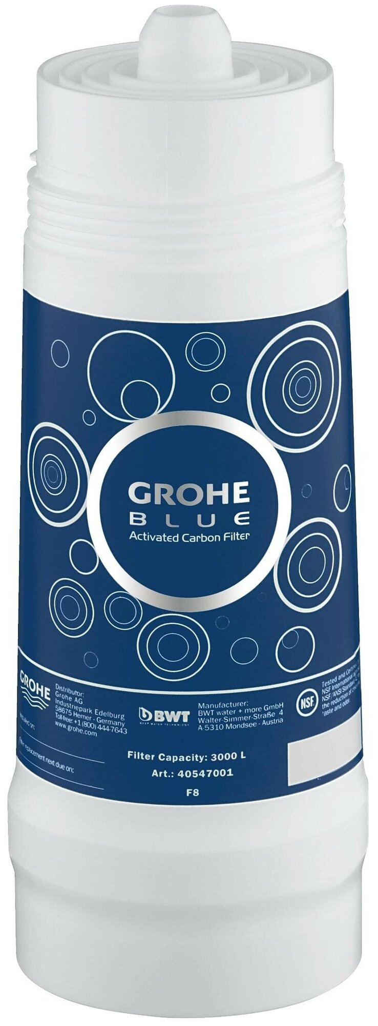 Grohe Фильтр для водных систем GROHE Blue 40547001, 1 шт.