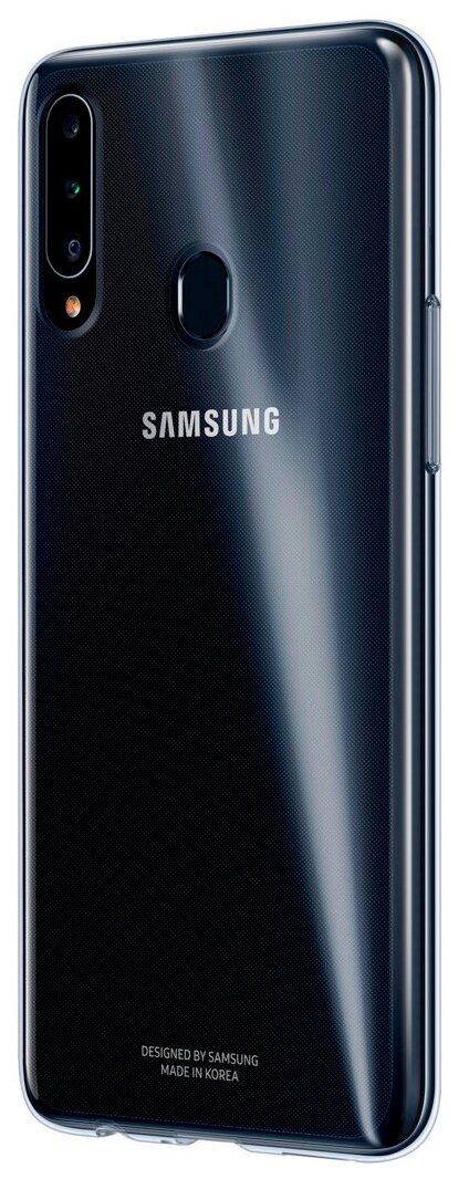 Чехол (клип-кейс) SAMSUNG Clear Cover, для Samsung Galaxy A20s, прозрачный [ef-qa207ttegru] - фото №3