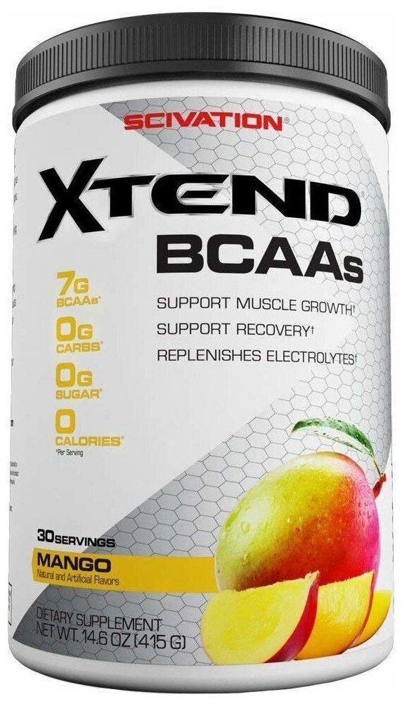 BCAA 2:1:1 Scivation Xtend Original 2:1:1 398-431 г, Манговое безумие