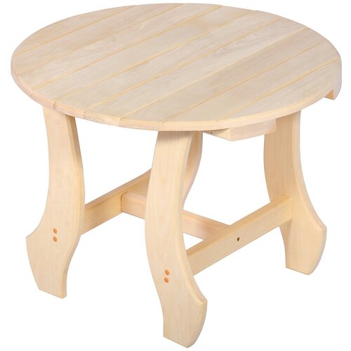 Столик круглый разборный для банисаунысборнаядеревянныйдля дачи 60х50 см липа Класс Б Банные штучки 3036₽