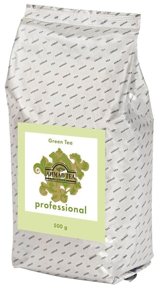 1594 Чай "Ahmad Tea","Professional", Зеленый чай, листовой, пакет, 500г - фотография № 1