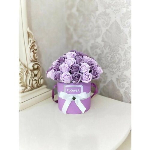 Розы из мыла Букет в коробке Подарок 3690₽