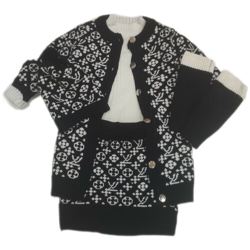 фото Комплект юбка + кардиган черно -белый (104) бутик для малышей "мой ангелок "