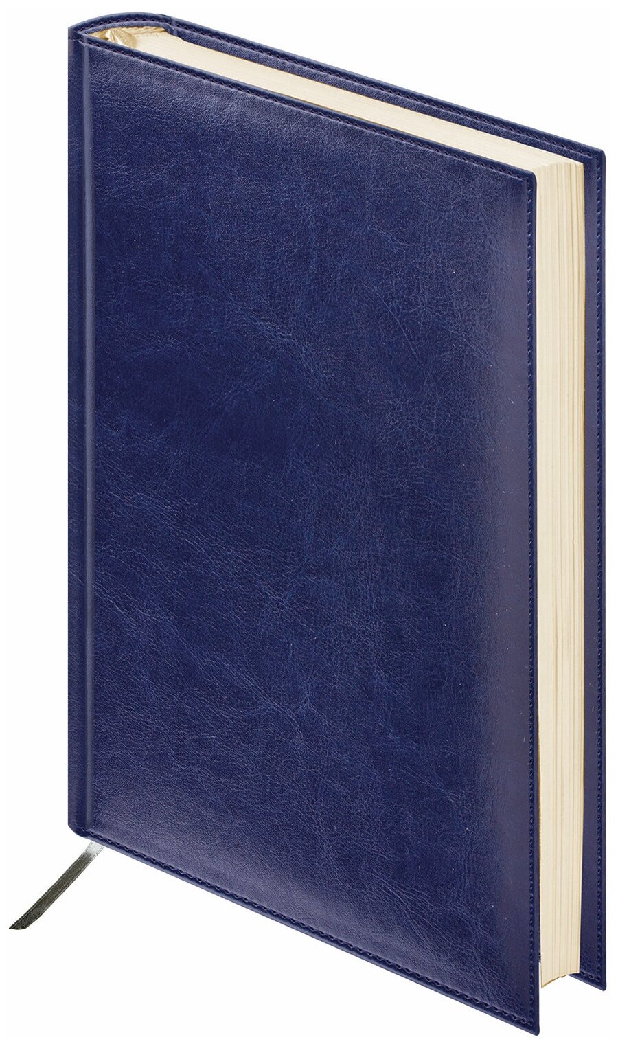 Ежедневник недатированный малый формат 100х150 мм А6 BRAUBERG "Imperial" под кожу, 160 л., темно-синий, 124984