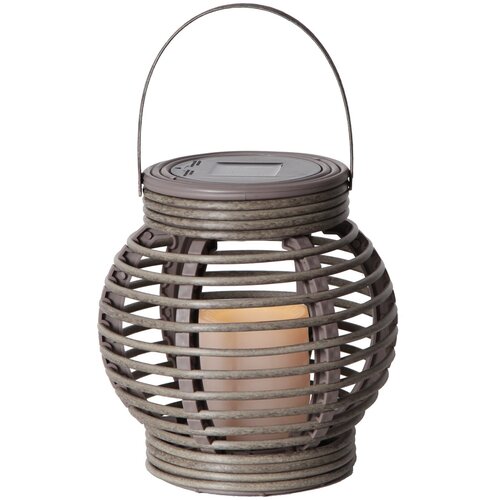 фото Садовый фонарик на солнечной батарее, высота 16 см, диаметр 16 см, серый, 479-29 star trading