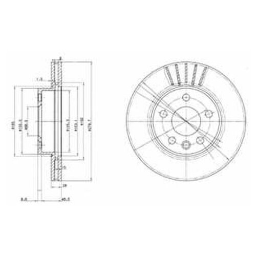 фото Диск торм.(2шт в уп)vw t4 15 05.96=> delphi bg3417