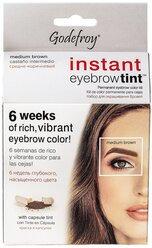 Godefroy Краска-хна для бровей синтетическая в капсулах Instant Eyebrow Tint 15 шт., medium brown, 3