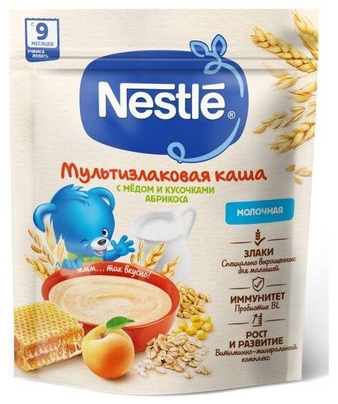 Каша молочная Nestle (Нестле) мультизлаковая с медом и абрикосом с 9 мес 200 г