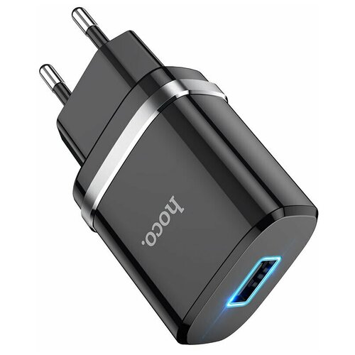 Сетевое зарядное устройство Hoco N1 Ardent single port charger Черный сетевое зарядное устройство hoco n1 ardent 12 вт eu black