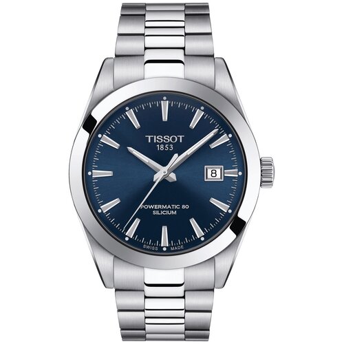 Наручные часы TISSOT T-Classic, серебряный, синий