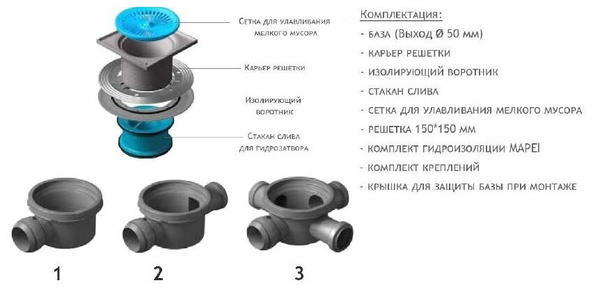 Душевой трап Pestan Confluo Standard 13000005 с решеткой - фотография № 6