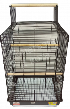 Клетка для птиц Golden cage 1901-1, размер 40х40х58 см., дверь-в-двери, эмаль, Цвет черный