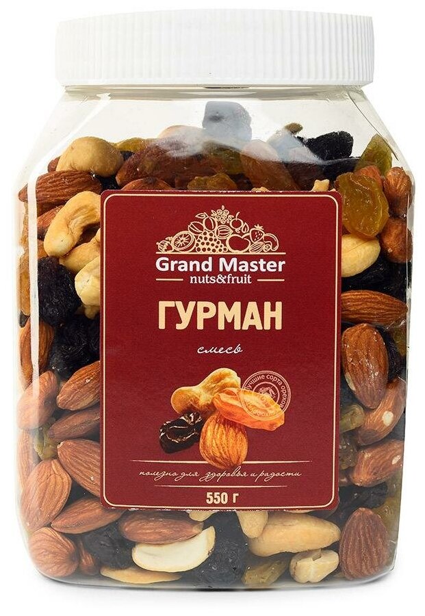 Смесь орехов и сухофруктов Grand Master Гурман, 550 г